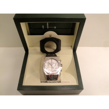 audemars piguet royal oak jumbo chrono white dial orologio replica copia