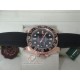 rolex replica GMT master II ceramichon rose gold black dial strip rubber orologio copia imitazione