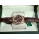 rolex replica day-date rose gold chocolate strip leather orologio copia imitazione