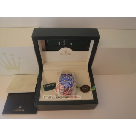 rolex replica submariner ceramichon acciaio oro blu dial orologio copia imitazione