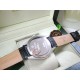 rolex replica cellini dual time black dial strip leather orologio copia imitazione
