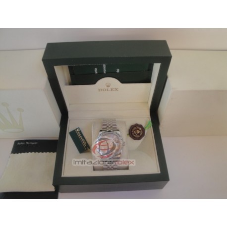 rolex replica datejust acciaio argentèè brillantini jubilèè orologio copia imitazione
