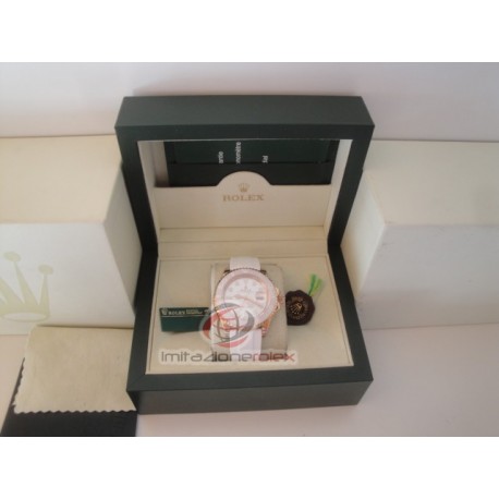 rolex replica yacht master I rose gold strip rubber-b white dial by max orologio copia imitazione