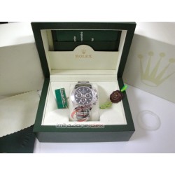 rolex replica daytona acciaio classico quadrante nero orologio copia imitazione