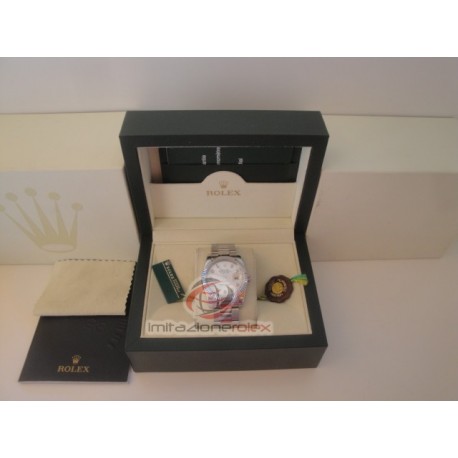 rolex replica datejust acciaio oyster madreperla brillantini orologio copia imitazione